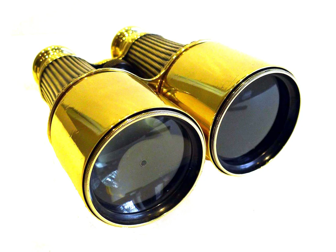 Antique English Brass Binoculars - Image 2