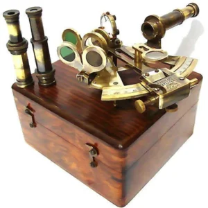 German-Style Brass Ship Sextant – Nautical Heritage Edition