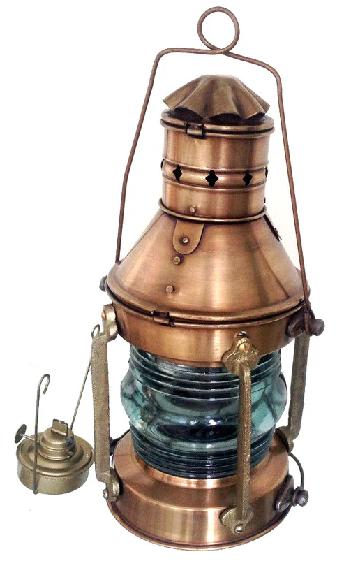 Brass & Copper Ship Lantern – Nautical Décor Edition