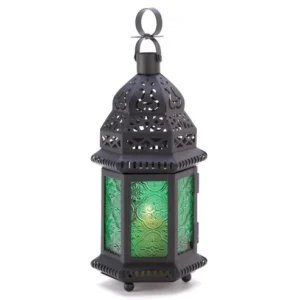 Multi-Color Glass Moroccan Lantern – Artisan Décor Light