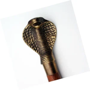 Brass Cobra Head Handle Walking Stick