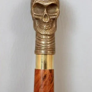 Brass Antique Skull Walking Stick