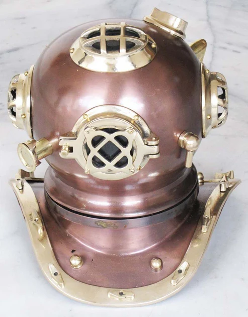 Brass Desktop Diver’s Helmet – Nautical Décor Piece