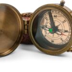 Brass Compass Key Chain – Vintage Pocket Accessory