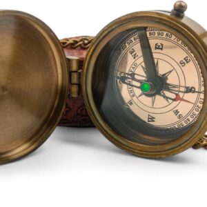 Brass Compass Key Chain – Vintage Pocket Accessory