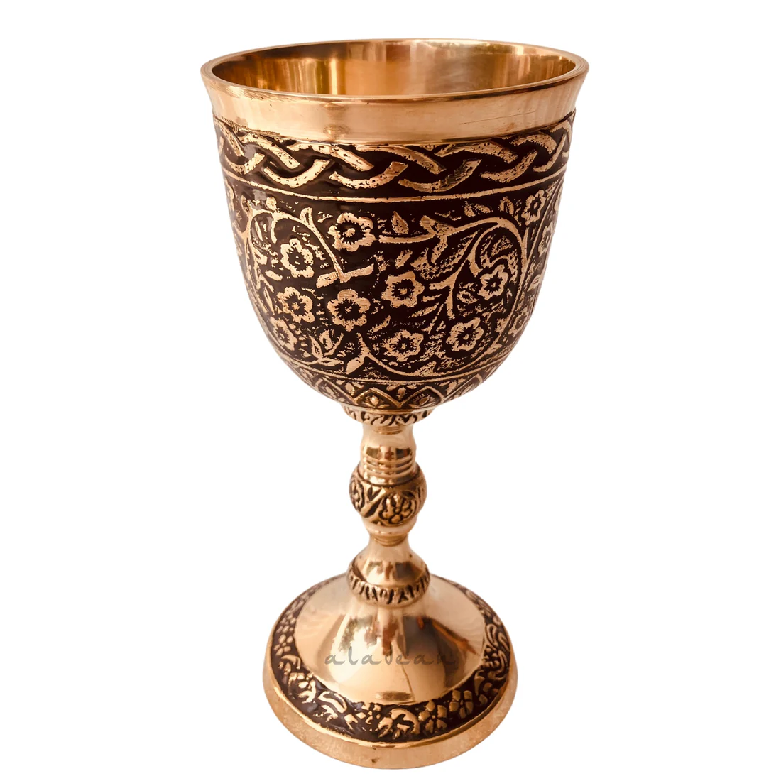 Medieval Brass Goblet – Czar’s Vintage Chalice Wine Cup - Image 2