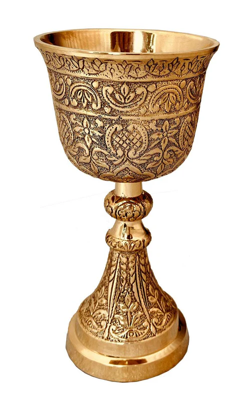 Vintage Brass Chalice Goblet – Royal Wine Cup Edition