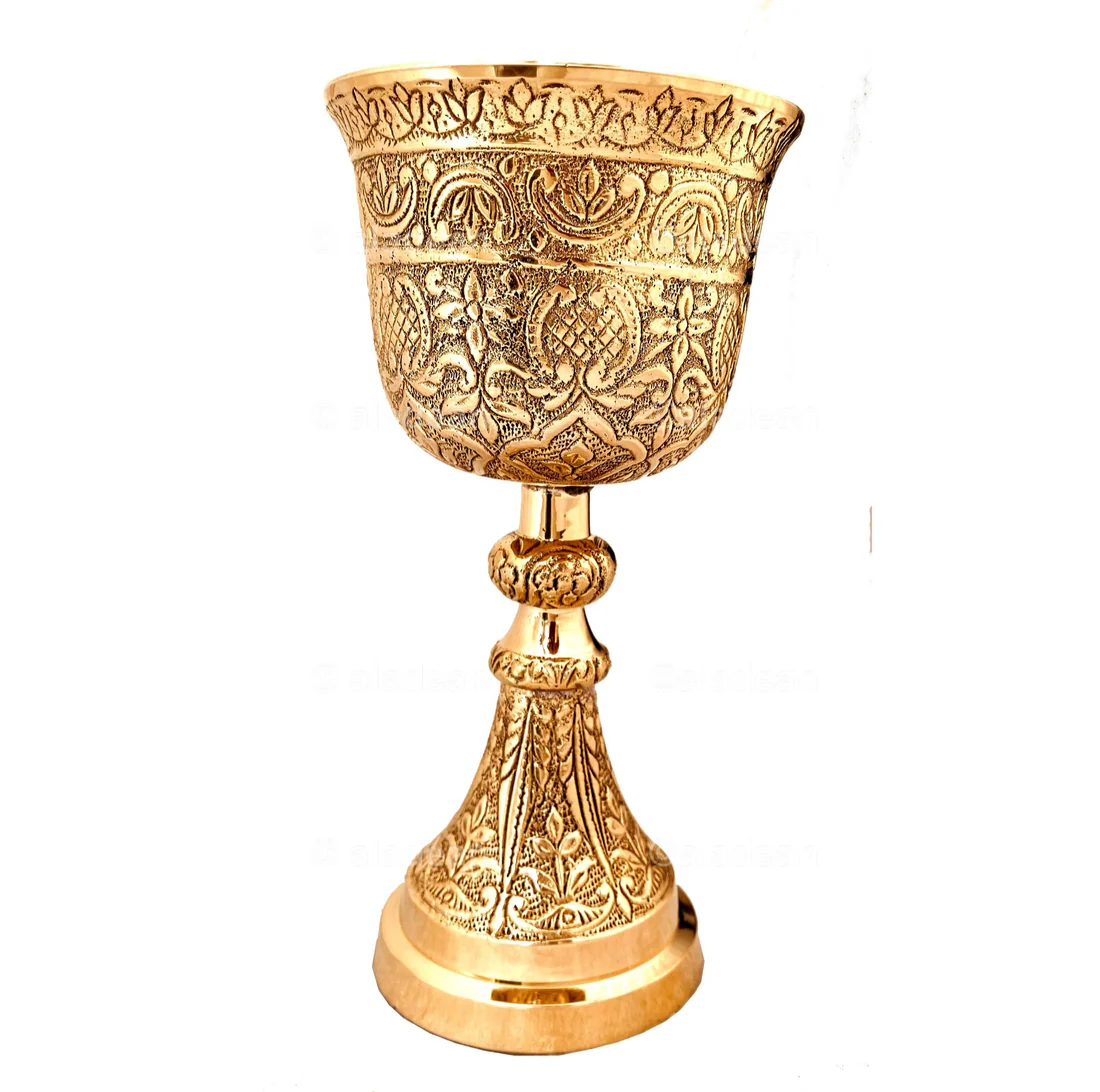 Vintage Brass Chalice Goblet – Royal Wine Cup Edition - Image 2