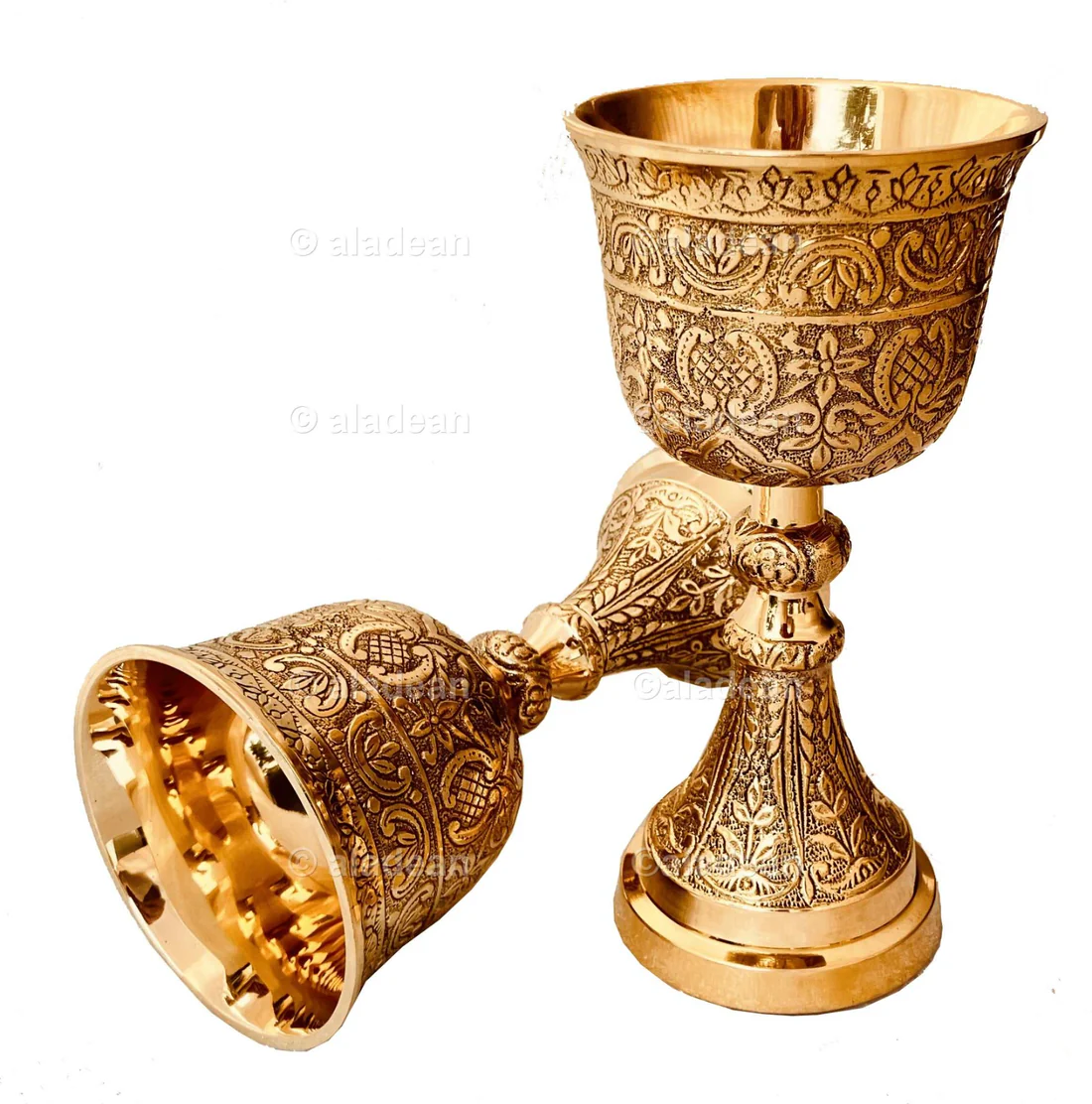 Vintage Brass Chalice Goblet – Royal Wine Cup Edition - Image 3