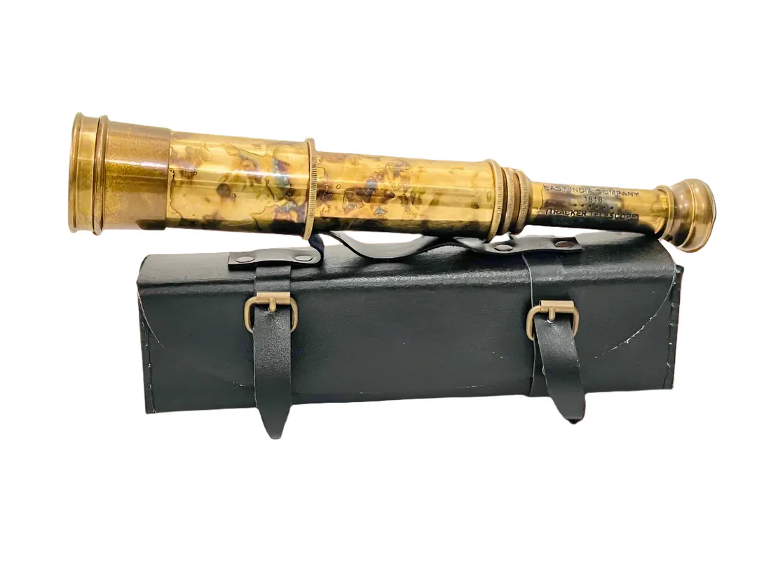 Brass Pirate Spyglass Telescope – East India Company 1818 Replica - Image 2
