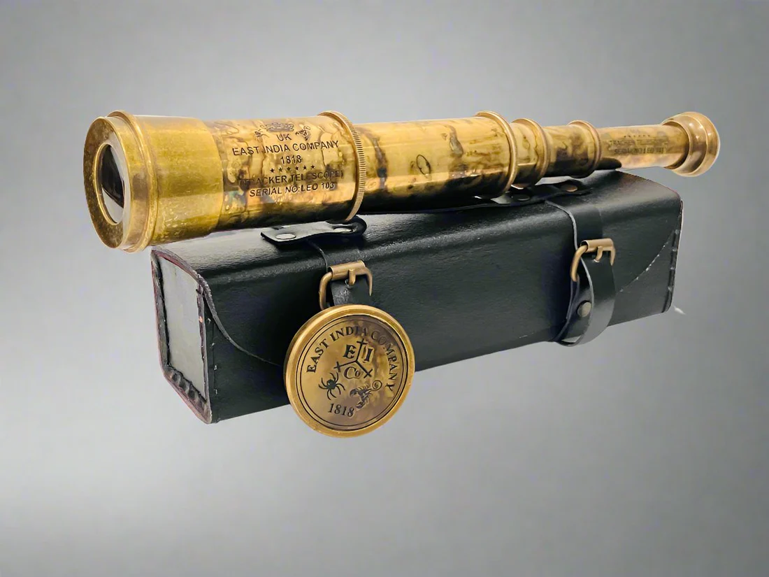 Brass Pirate Spyglass Telescope – East India Company 1818 Replica - Image 3