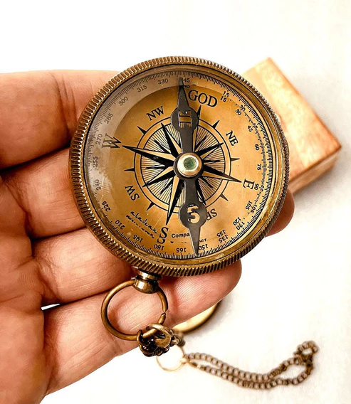 Engraved Brass Compass – Inspirational Gift for Son - Image 3