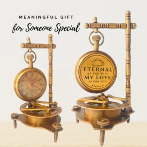 Eternal Love Sundial Compass Clock – Anniversary Gift Edition