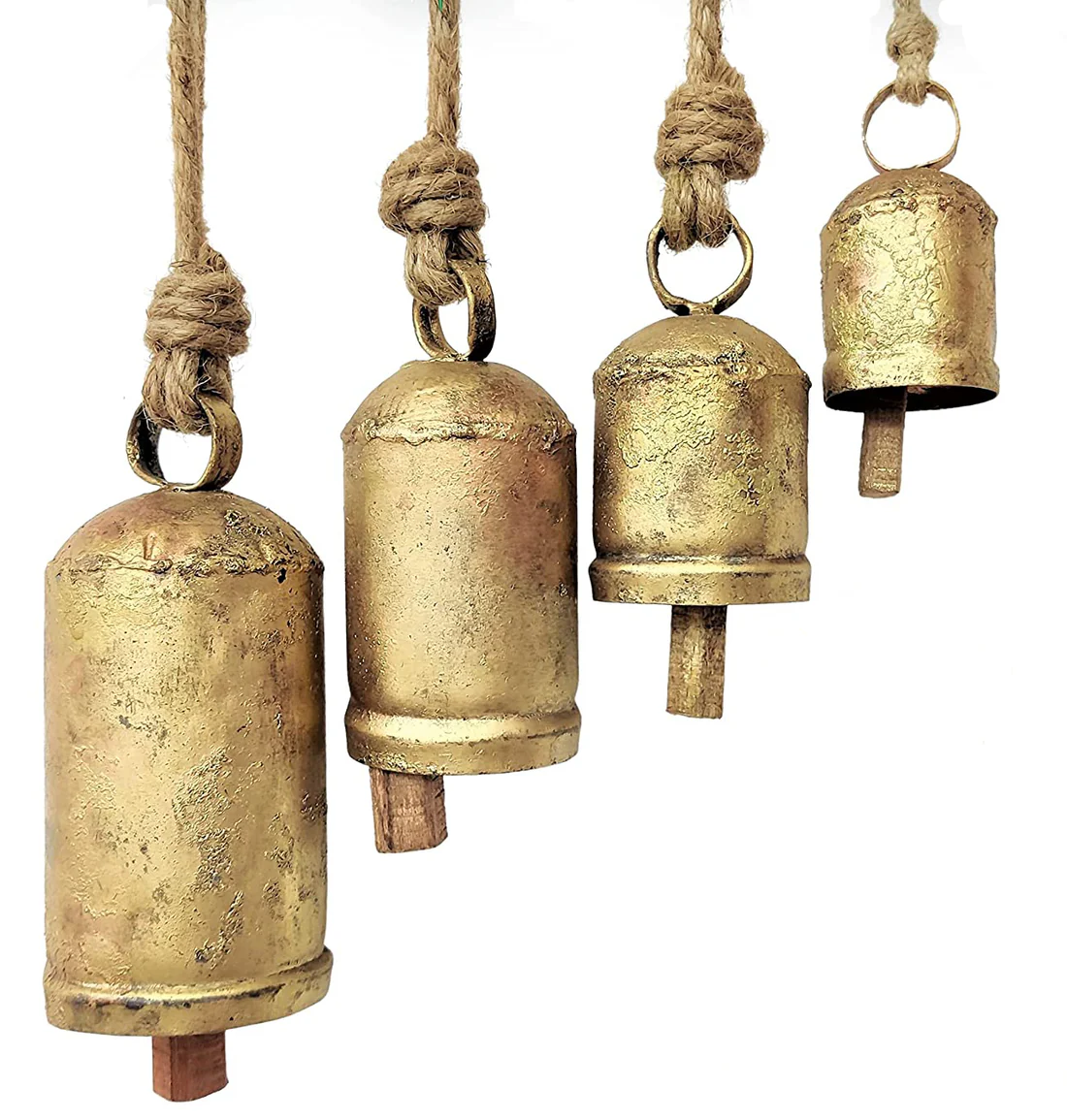 Set of 4 Brass Christmas Bells – Harmony Cowbell Collection - Image 4